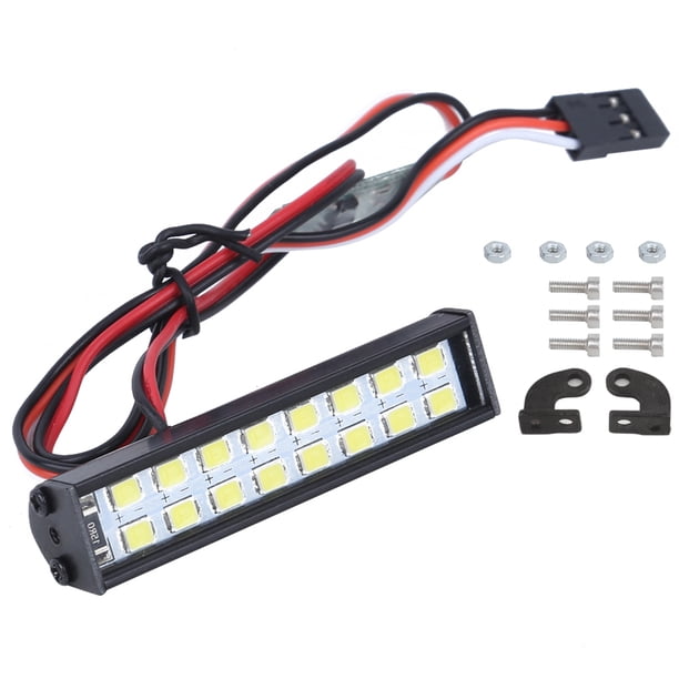 16 cuentas de lámpara para techo de coche RC, accesorio universal para barra de luz LED, longitud 55 mm.