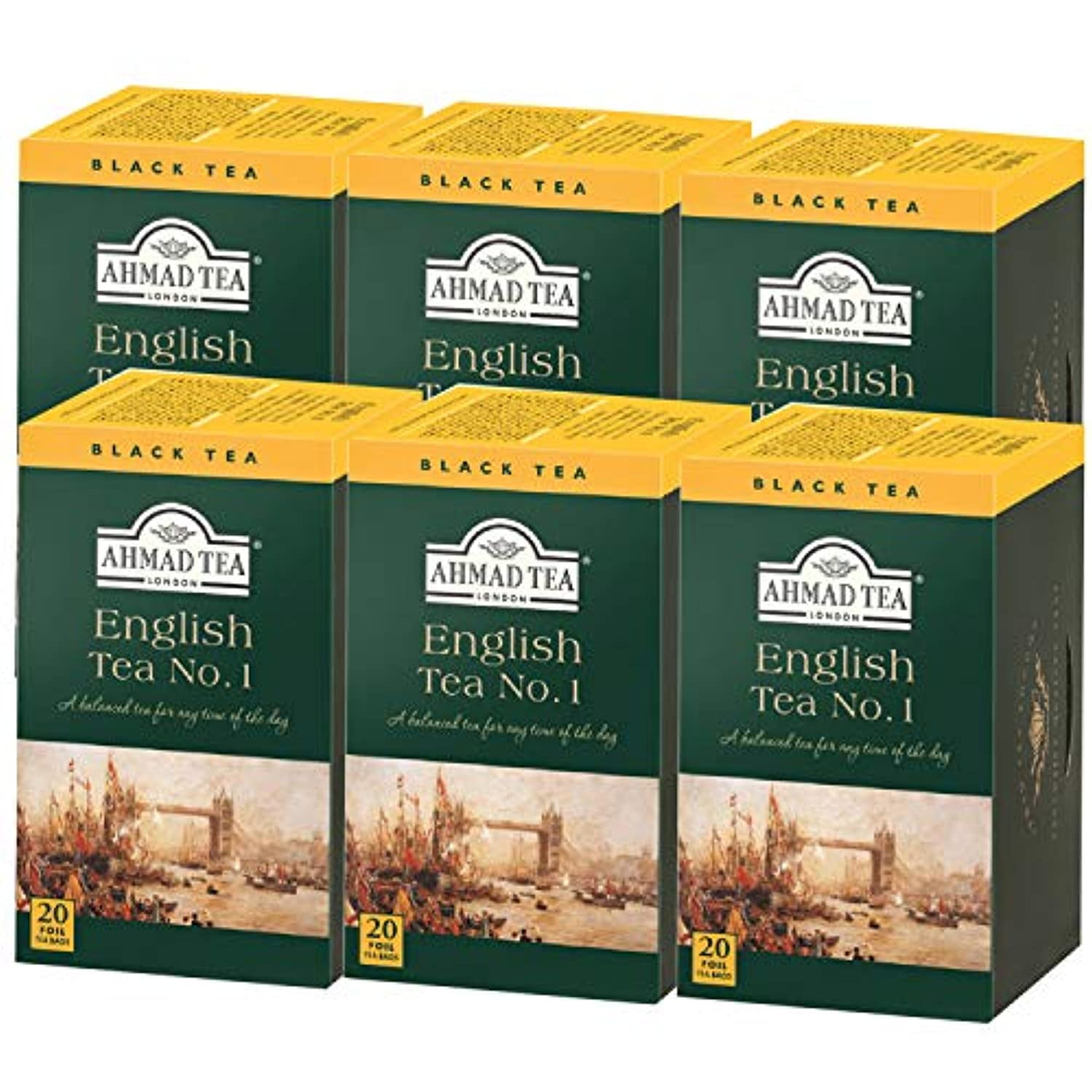 Ahmad Tea English Tea No.1, 20 Count, 1.4 Oz (Pack Of 6)