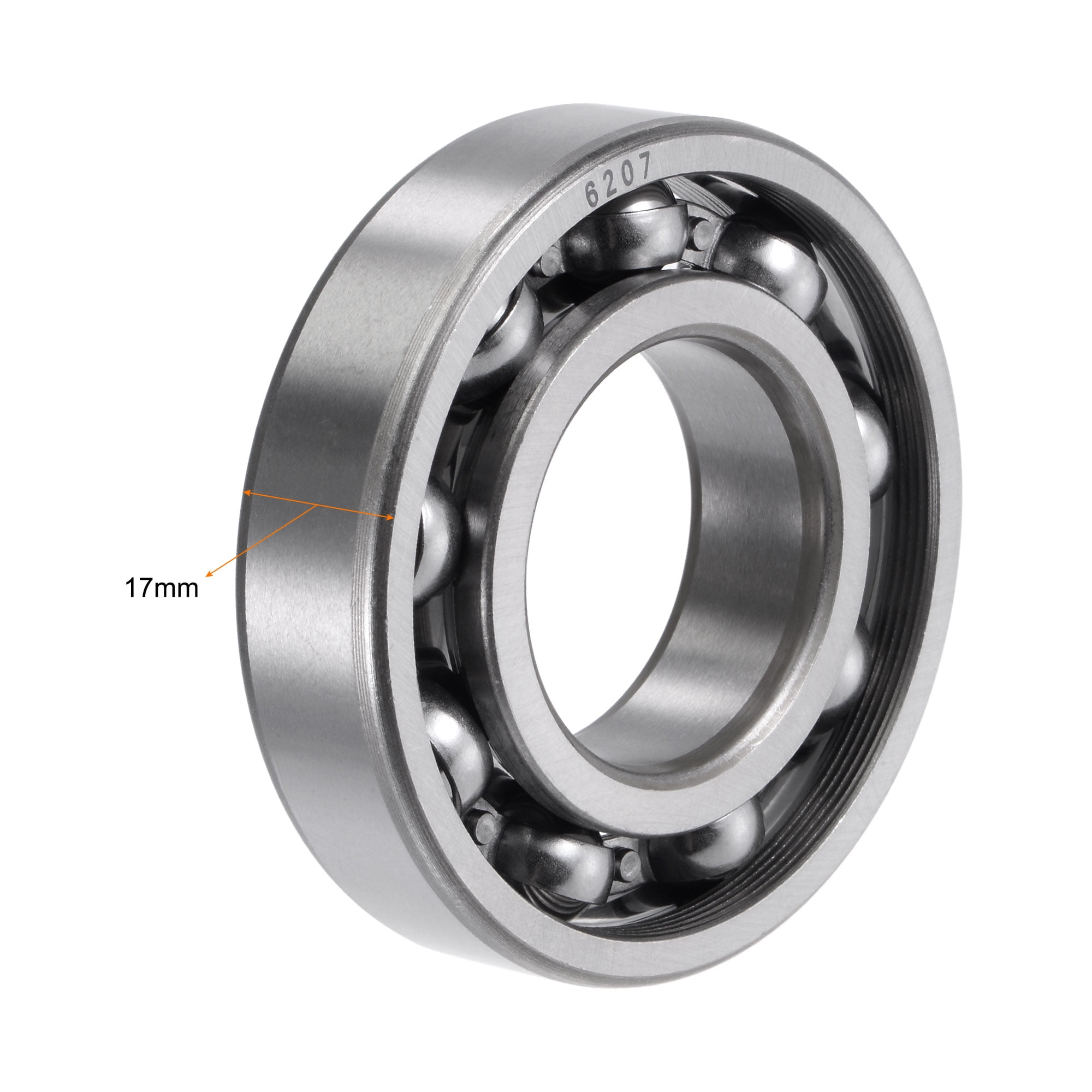 Unique Bargains 2pcs 6207 Deep Groove Thick CN Open Type Ball Bearings ID 35mm OD 72mm
