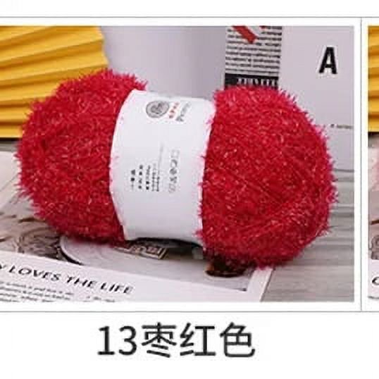 5Pcs 100g/Ball Acrylic Yarn Bling Hand Knitting Yarn Fashion Glass Yarn Thread For Crocheting Bag