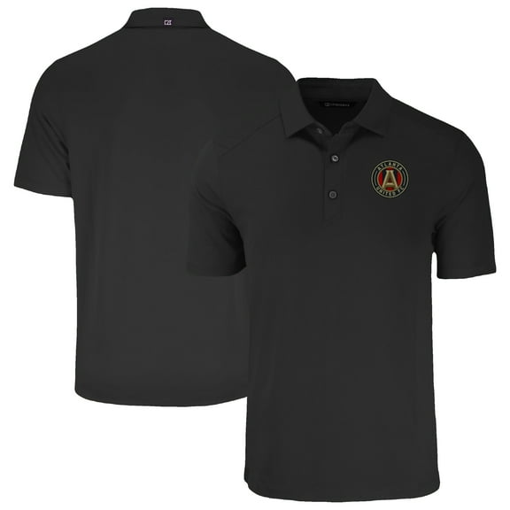 Men's-Cutter & Buck  Black Atlanta United FC Big & Tall Forge Eco Stretch Recycled Polo
