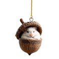 thumbnail image 1 of 1/8 piezas Adorno navideño Adorno acrílico con forma de bellota de animales del bosque Decoración colgante para fiestas navideñas Regalo de Navidad, 1 of 7