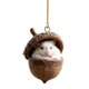 thumbnail image 1 of 1/8 piezas Adorno navideño Adorno acrílico con forma de bellota de animales del bosque Decoración colgante para fiestas navideñas Regalo de Navidad, 1 of 7