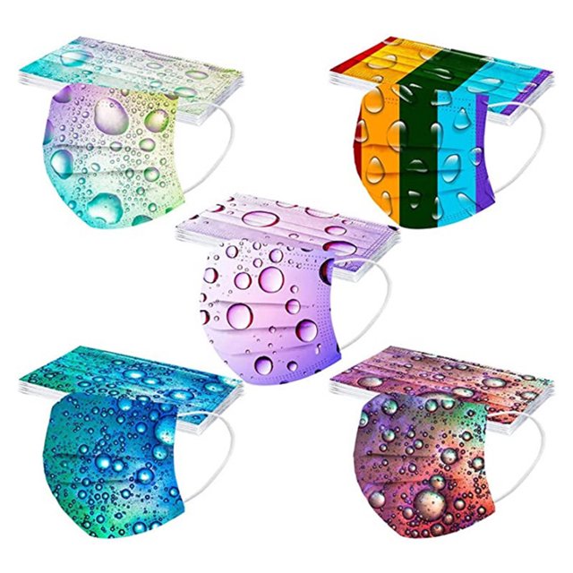 Cubiertas Faciales Impresas De Una Sola Vez Para Niños 3 Capas Transpirables Cubiertas Bucales Para Niños Para Niños Escuela Patrones De Mezcla Al Aire Libre 50 Uds Yuarrent CE006842-00