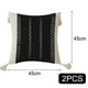 thumbnail image 2 of Fundas de almohada bohemia hechas a mano: fundas de cojín tejidas con acento para interior y exterior para sofá, cama, silla, sofá, juego de 2, 18 x 18 pulgadas, 2 of 5