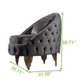 thumbnail image 5 of Newboti Chair with Fabric button-tufted velvet upholstery Finish in Grey 462917023665485, 5 of 6