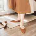 thumbnail image 4 of Zapatos Vestir Casuales Ygjytge Ballet para Mujer Tejido Transpirable Oficina Compras, 4 of 9