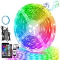 thumbnail image 1 of Bandes Lumineuses DEL de 65,6 Pi, Bande Lumineuse DEL Ultra Longue à Changement de Couleur avec Synchronisation Musicale, Contrôle par Application Ruban DEL RVB 600 DEL avec Contrôleur Bluetooth et Télécommande 40 Touches pour Plafond de Chambre Maison, 1 of 7