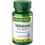 Nature's Bounty Melatonin Sleep Aid Softgels, 5 Mg, 90 Ct
