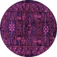 thumbnail image 1 of Ahgly Company Indoor Round Persian Purple Traditional Area Rugs, 7' Round, 1 of 4