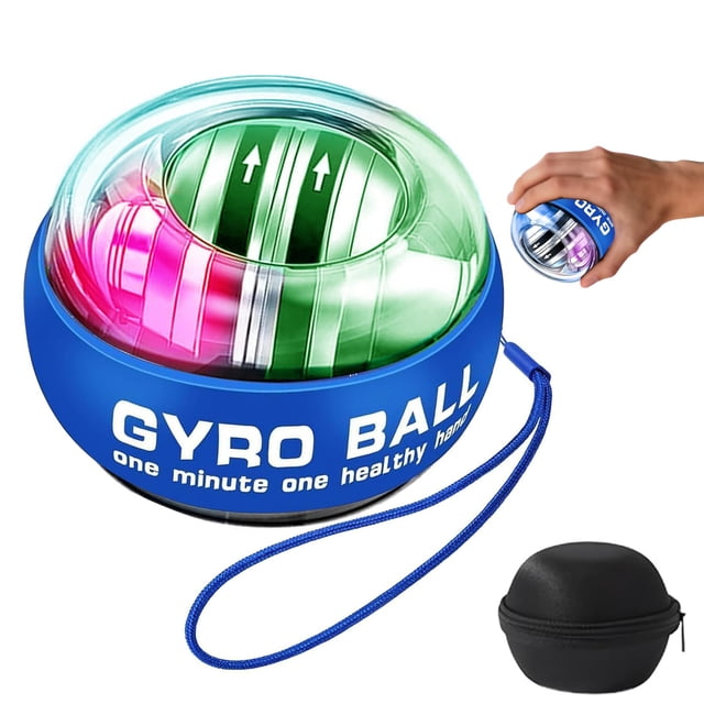 Ejercitador de Mano Torque-Ball Bola Giroscópica para Muñeca Azul Keoshiga