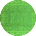 thumbnail image 1 of Ahgly Company Indoor Round Oriental Green Industrial Area Rugs, 3' Round, 1 of 4