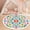 Color 3, variant on Washable Non Slip 6ft Round Rug, Line art Leafy emboss surface white 3d Embossed relief leaves Circle Area Rugs with Tassels Carpet for Nursery Bedroom Living Room Playroom Tent Rug
