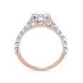 thumbnail image 5 of 2 1/3 Carat Round Cut Lab Created Moissanite Diamond Solitaire Engagement Wedding Ring In 14K Rose Gold Over Sterling Silver(G-H Color,2.30 Cttw)-6.5, 5 of 8