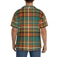 thumbnail image 3 of Pofeuu colorful plaid Print Mens Casual Short Sleeve Shirts Beach Summer Spread Collar Pocket Tops Men's Casual Short-sleeved Shirt-Medium, 3 of 5