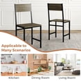thumbnail image 3 of Barara King Set of 4 Dining Chairs with Metal Leg Construction, Slanted Back Design (Table Not Included) for Modern Kitchen, Dining Room Seating Set, Gray, 3 of 6