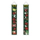 thumbnail image 2 of Cortina de puerta de pareado navideño - Cubierta de puerta de poliéster en pack de 2 con agujeros colgantes, decoración navideña roja y verde de 30x180 cm para festividades y fiestas de primavera, 2 of 6
