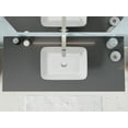 thumbnail image 2 of Innovio Rectangle Glass Vessel Bathroom Sink with White Finish, 2 of 4