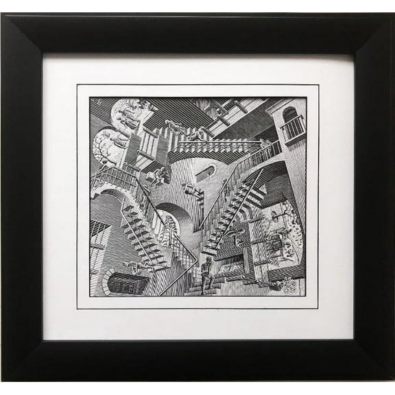 M.C.Escher "Relativity" '53 CUSTOM FRAMED Art Generic