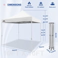 thumbnail image 3 of EAGLE PEAK 10x10 Heavy Duty Pop up Commercial Canopy Tent Instant Sun Shelter with Roller Bag, 4 Sandbags, 3 of 10