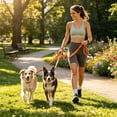 thumbnail image 4 of Cififendec Dual Dog Shock Absorbing Leash, 4.92ft, Reflective Bungee Two Way Splitter Walking Rope for Two Dogs Outdoor Hiking Training, 4 of 5