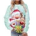 thumbnail image 2 of Sweatshirt de Noël pour Femmes 2023 Manches Longues Décontracté Impression de Noël Col Rond Pull Tunique en Solde, 2 of 6