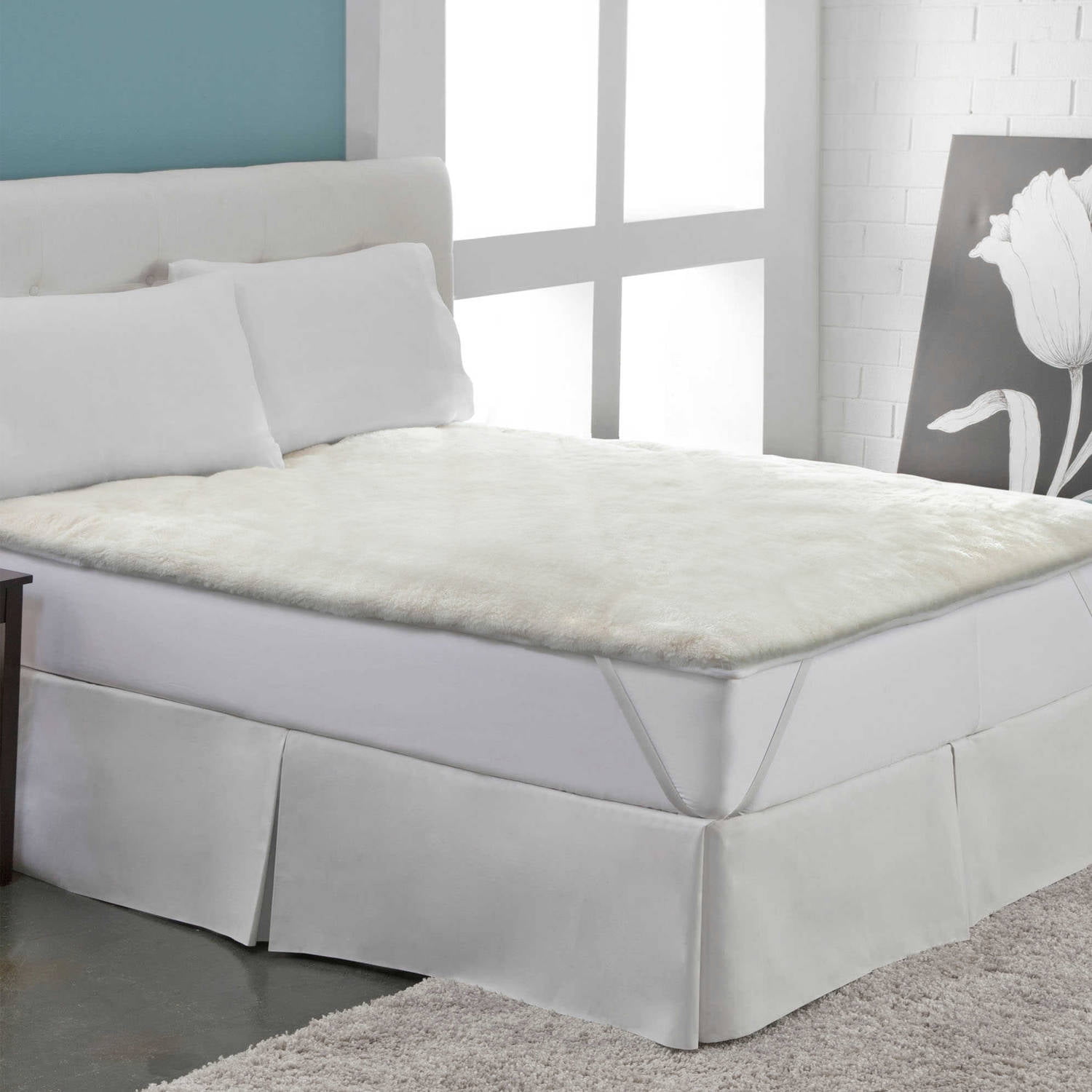 "Warm Ultra Soft Plush Sherpa Mattress Bed Pad"