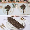 thumbnail image 3 of Brown Floral Cloth Napkins, Vintage Spring Botanical Flowers Washable and Reusable Dinner Napkins Set of 8, Table Napkin for Kitchen Party Birthday Wedding Hotel Housewarming 20"x20", 3 of 9
