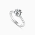 thumbnail image 3 of Spot Jewel 1.9 Ct Round Cut Unique Engagement Ring - Lab-Created Simulated Diamond in 14K White Gold Plated - Elegant Prong Setting for Women - Perfect Gift for Proposals, Weddings and Anniversary, 3 of 5