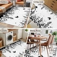 thumbnail image 5 of Area Rug for Living Room, Black Spring Botanical Non-Slip Indoor Large Carpet for Bedroom/Dining Room, Weeping Eucalyptus Butterfly Washable Low-Profile Rectangle Floor Mat Runner Rugs - 3 x 5 Ft, 5 of 8