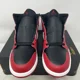 thumbnail image 3 of N I-K-E A i r-Jor-dan 1 Mid Black Gym Red White Men's Shoes Sneakers DQ8426-061 No Lid, 3 of 6