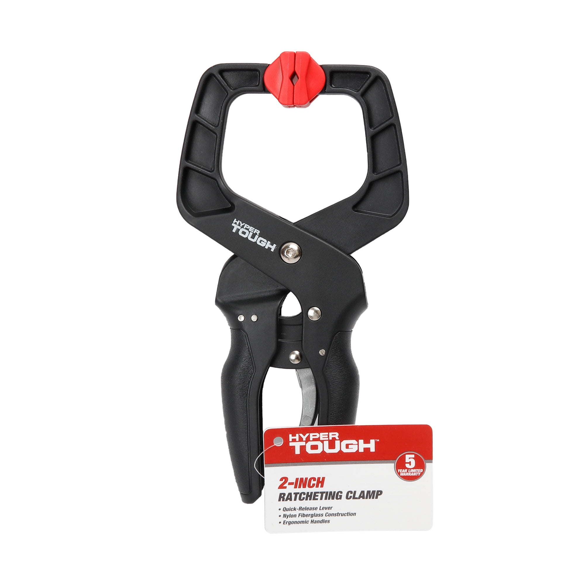 (2 pack) Hyper Tough 2-inch Ratcheting Clamp with Quick-Release Grip