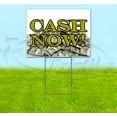 thumbnail image 1 of Cash Now (18" x 24") Yard Sign, Includes Metal Step Stake, 1 of 6