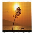 thumbnail image 3 of Ambesonne Orange Shower Curtain, Romantic Sunset Twilight, 69"Wx84"L, Orange, 3 of 5