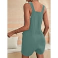 thumbnail image 6 of Women'S Summer Fashionable Short Jumpsuits, Casual Sleeveless Jumpsuits with Pockets Blue Gray L, 6 of 7