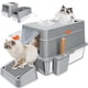 thumbnail image 1 of Arenero Acero Inoxidable, Stainless Steel Litter Box Claro Grande Gris Claro, 28 L Arenero para Gato, Arenero para Gato con Cuchara y Filtro, 1 of 6