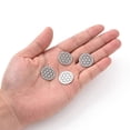 thumbnail image 5 of 5 pc Non-Tarnish 201 Stainless Steel Sacred Geometry Pendants Spiritual Charms Filigree Joiners Findings Laser Cut Flower of Life Stainless Steel Color 22x19.5x1mm Hole: 1.4mm, 5 of 5