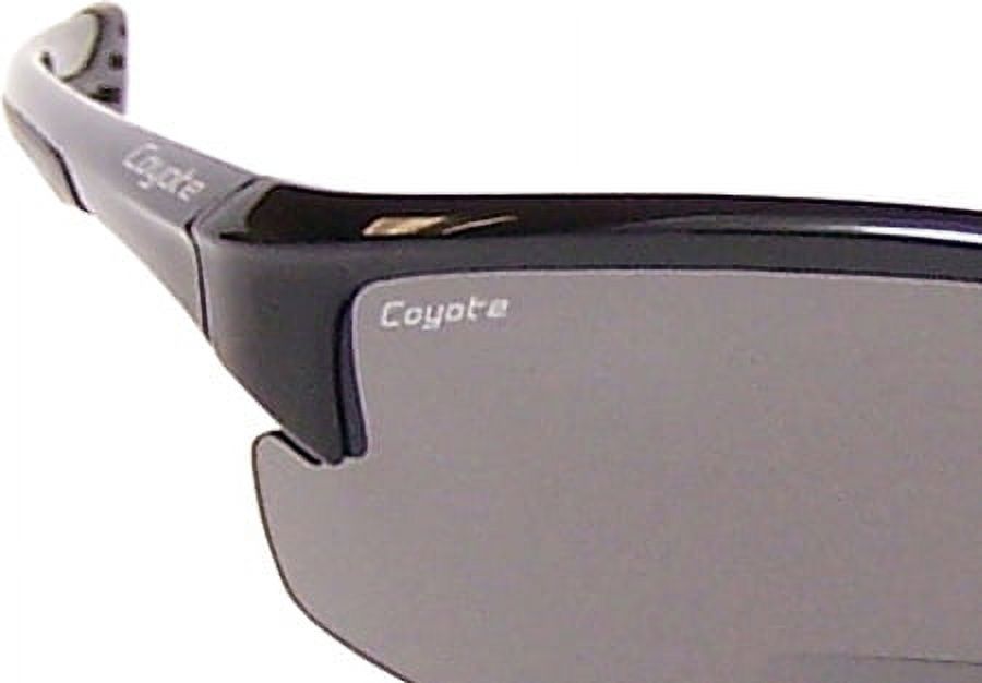 Coyote Bp-7 +2.50 Polarized Bifocal Safety Reader Black/Gray Sunglasses - image 3 of 4