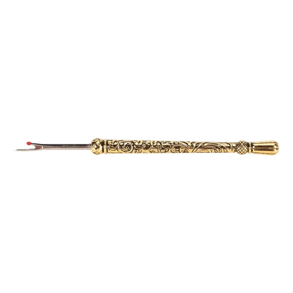 Riousery Alloy Sewing Seam Thread Remover for Embroidery Hems Retro Ergonomic Grip Stitch Unpicker, Gold (14 cm / 5.5 inches)