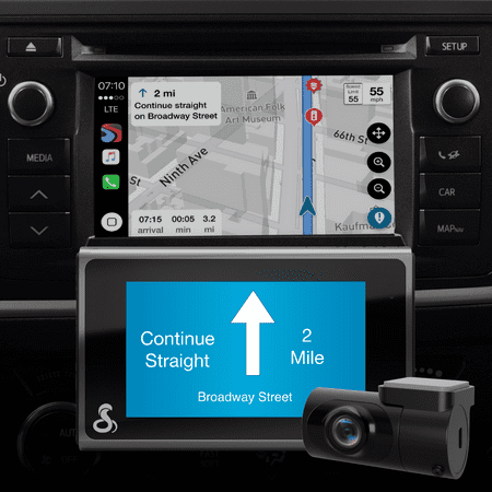 Cobra SC 400D 4K Dash Cam + Rear Cam: 3" Touchscreen, Live Alerts, CarPlay Compatible Dash Camera