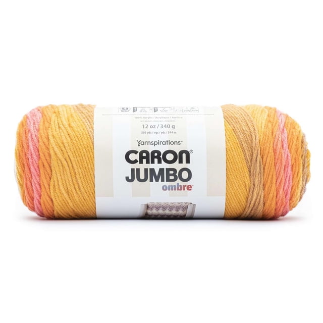 Hilo Caron Jumbo Ombre Sunset 340g 544m Acrílico