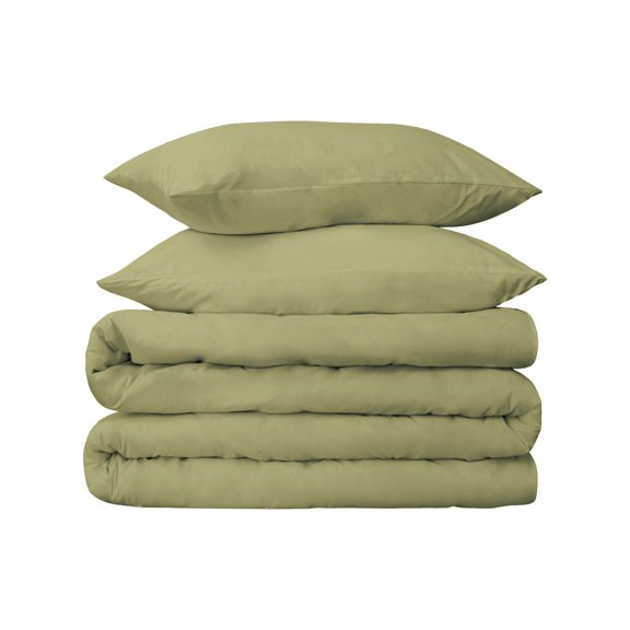 Superior Egyptian Cotton 530 Thread Count Duvet Cover Set, Twin, Sage