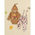 Bebiullo Thanksgiving Baby Boy Outfit, Turkey rint Romper Overall Pants