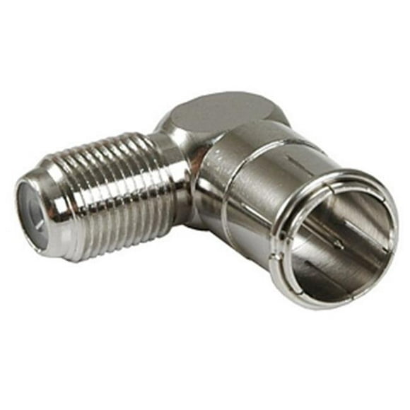 Generic 131 0182 Coaxial Adapter- F Female-f Male- Push-on- 90 Deg.