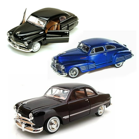 Best of 1940s Diecast Cars - Set 26 - Set of Three 1/24 Scale Diecast Model