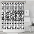 thumbnail image 2 of Bohemian Tribal Earthy Shower Curtain 72x84 Inches Quick-Dry Polyester Curtain with Plastic Hooks Rustic Aesthetic Style, 2 of 5