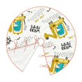 thumbnail image 3 of Balery Dinosaur on Excavator Printed Christmas Tree Skirt , Merry Christmas Party Christmas Tree Decoration,Adjustable Tree Skirt-48", 3 of 8