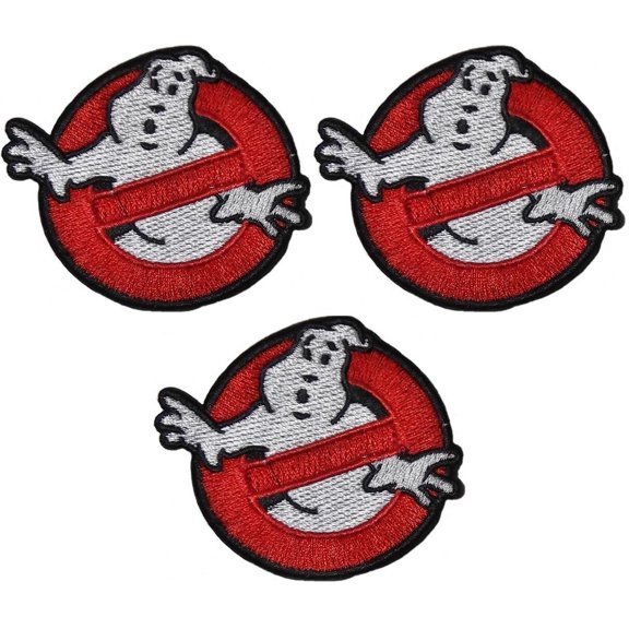 Ghostbusters No Ghost Logo Set Of 3 Embroidered 2 3/4" Wide Patches