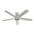 thumbnail image 3 of Hunter - Xidane Indoor Ceiling Fan With Light, Remote, 52-inch, Brushed Nickel, Casual-style, 3-speed WhisperWind Motor, 52656, for Living Rooms, Bedrooms, 3 of 17