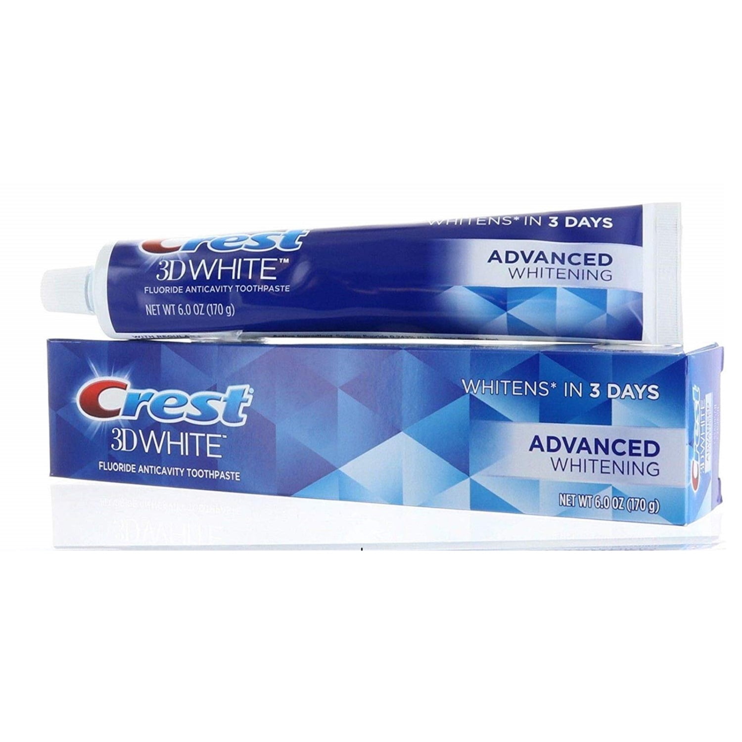 Crest 3d White Advanced Whitening Fluoride Toothpaste 6 Ounces Walmart Com Walmart Com